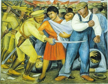  socialismo Pintura - el levantamiento socialismo diego rivera